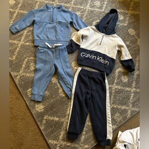 24Months/2T Calvin Klein Blue and Navy Jogger Set& Cat & Jack Set